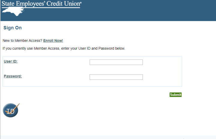 Input your NCSECU User ID and Password