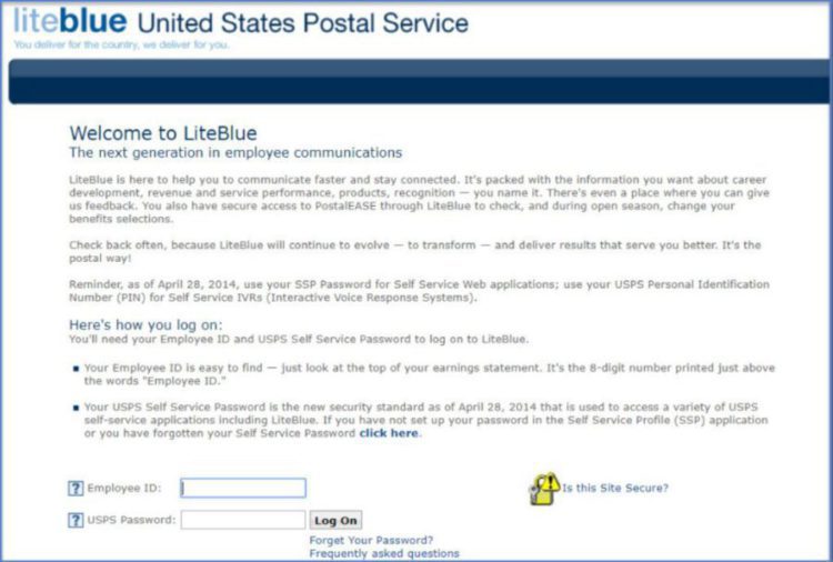 LiteBlue Login - Official LiteBlue.USPS.gov